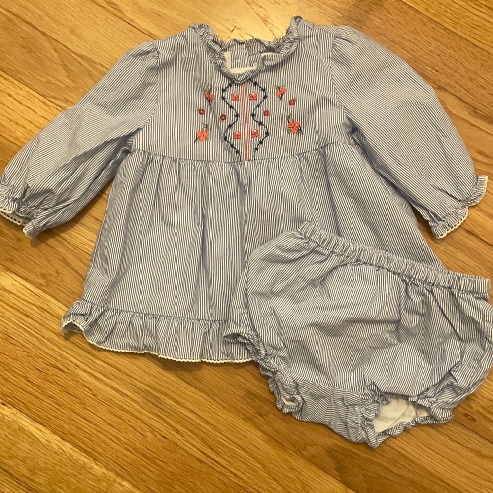 Janie and Jack Embroidered Top and Bloomer set 18-24